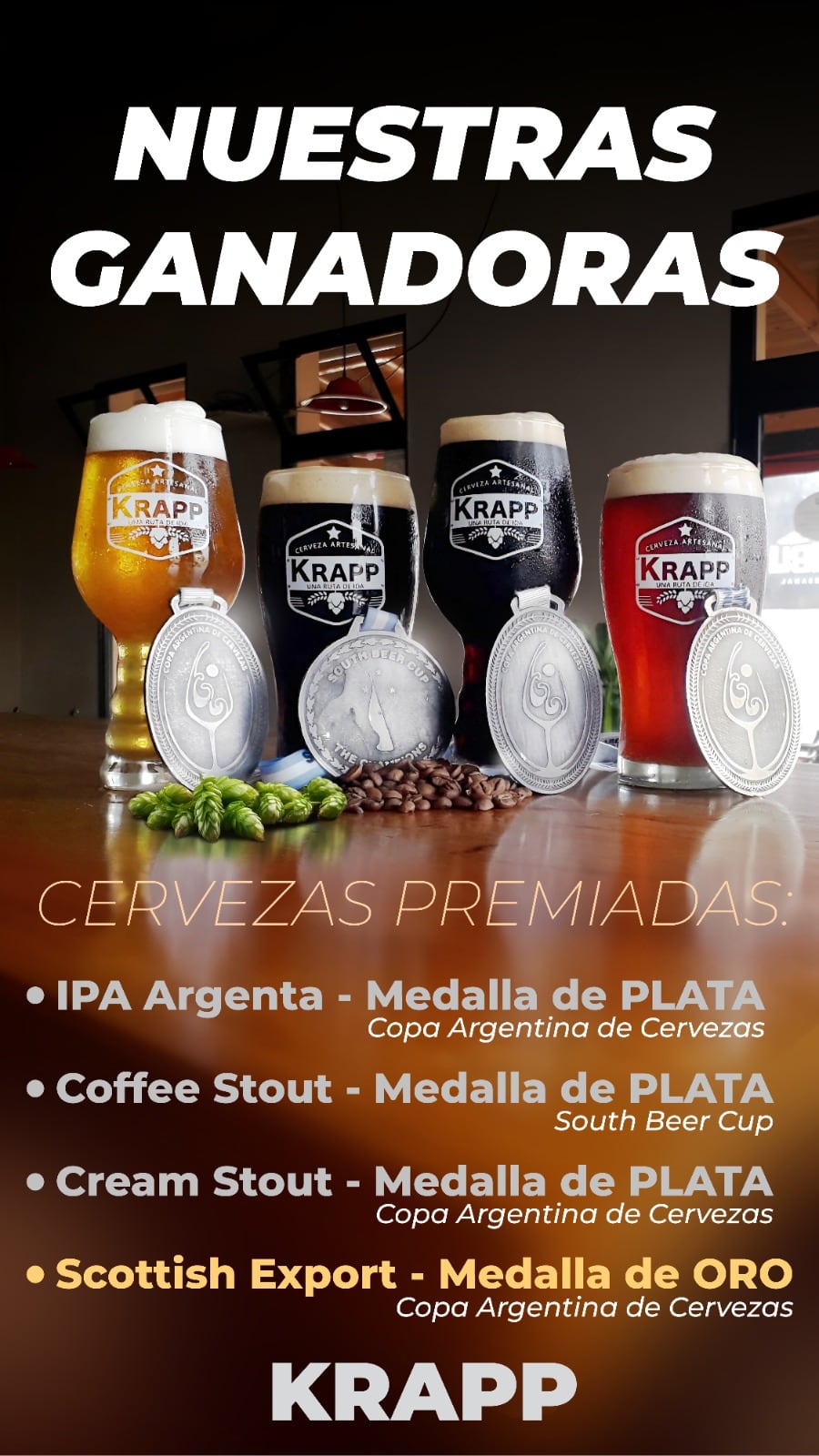 Cerveza artesanal Krapp de Valle María.