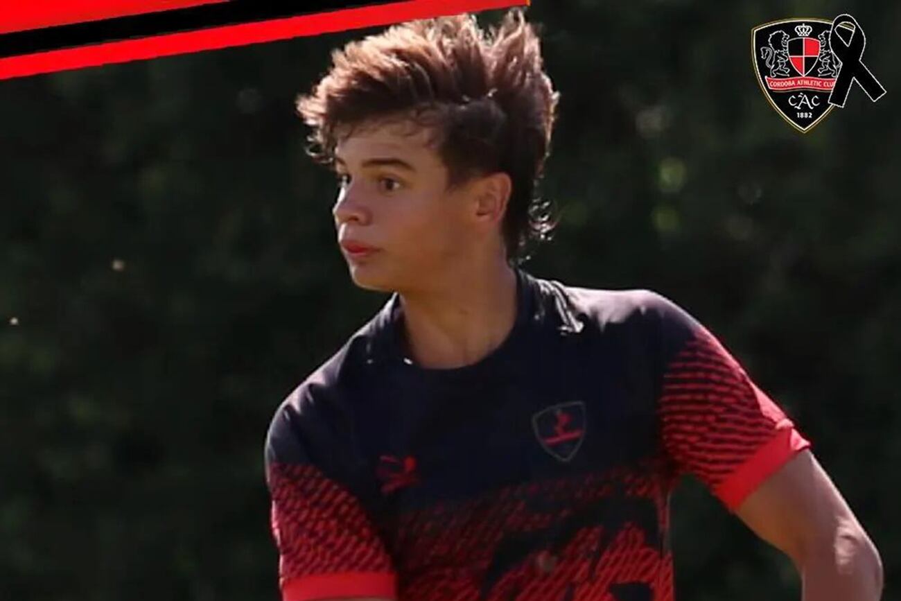 Ignacio Segamarchi (15) el joven jugador que murió de forma súbita en una práctica de rugby (Foto: Córdoba Athletic Club).