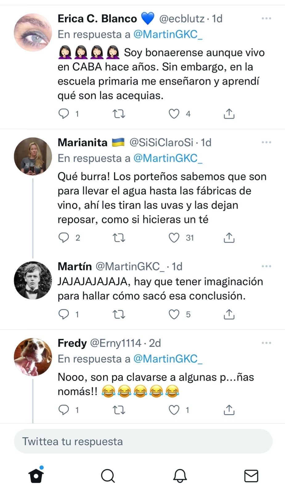 Las acequias mendocinas otra vez son tema en Twitter.