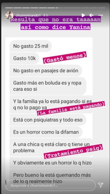 La verdadera lista de compras de Lola M