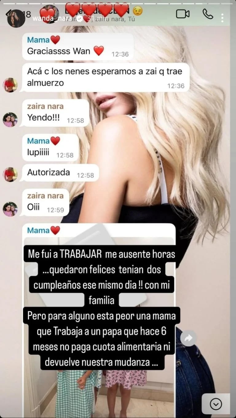 Los chats de Wanda Nara y Mauro Icardi