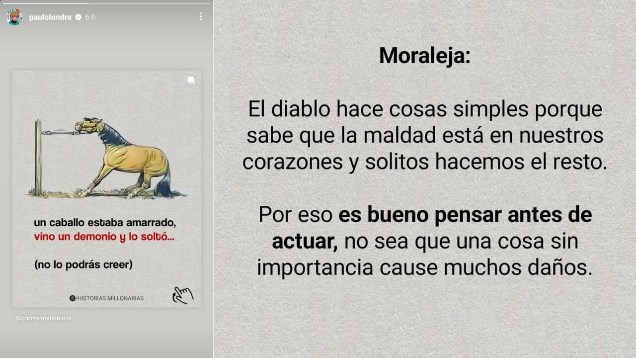 La sugerente reflexión del músico tras los posteos de Rocío Moreno.