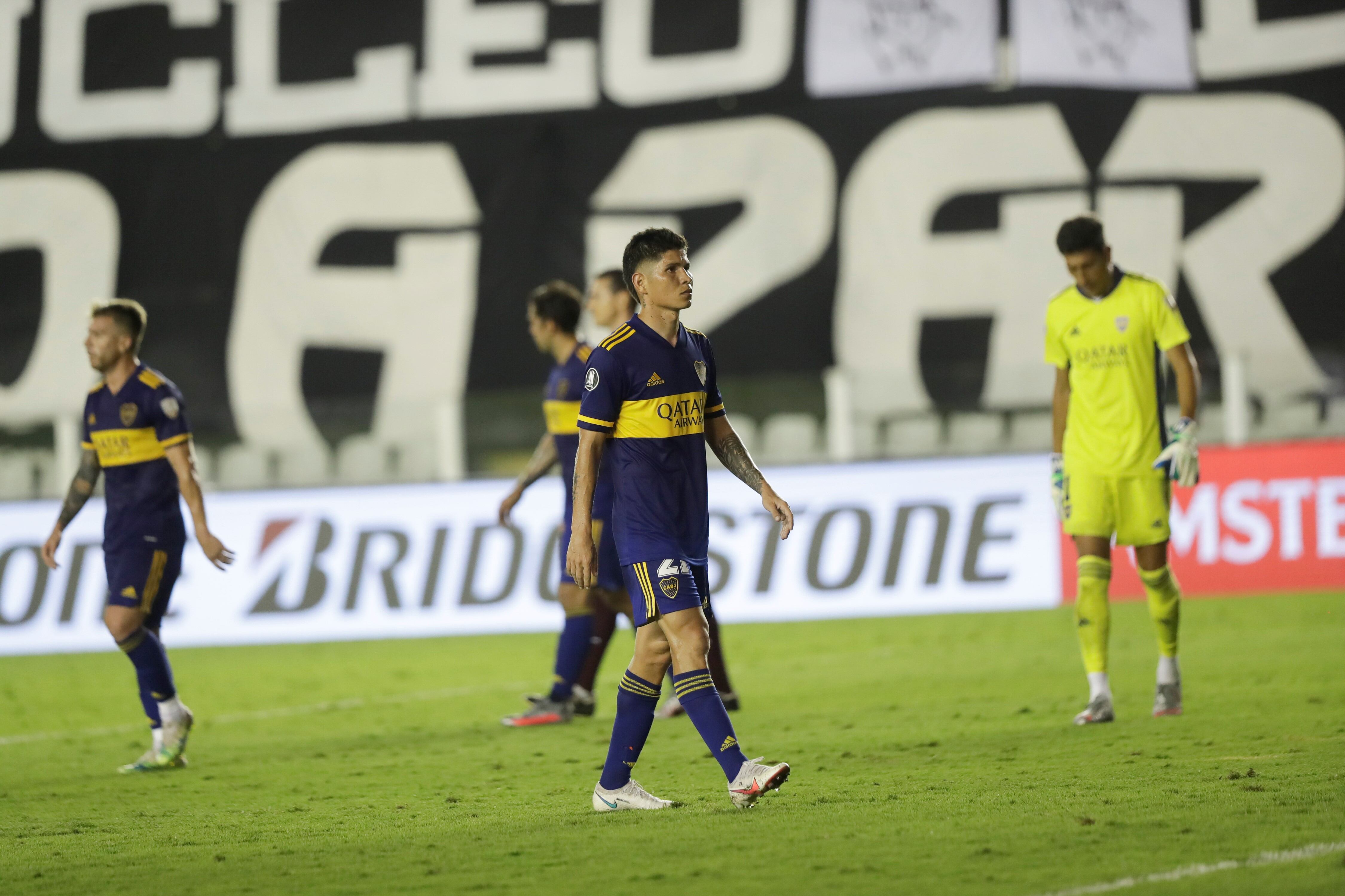 Boca cayó 3-0 ante Santos (AP Photo/Andre Penner, Pool)