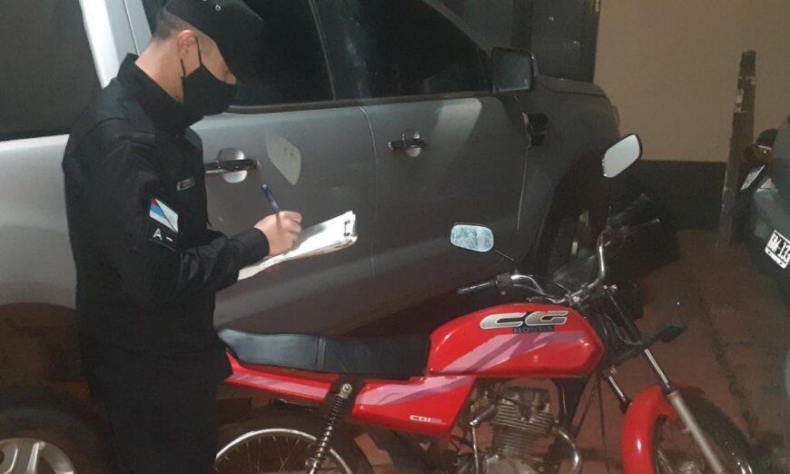 Motocicleta con pedido de secuestro fue recuperada en Oberá.