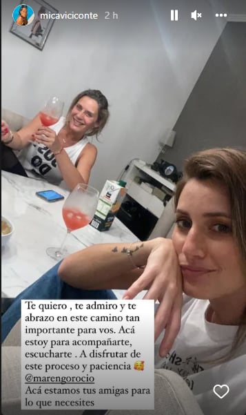 Mica Viciconte y el mensaje de apoyo hacia Rocío Marengo.