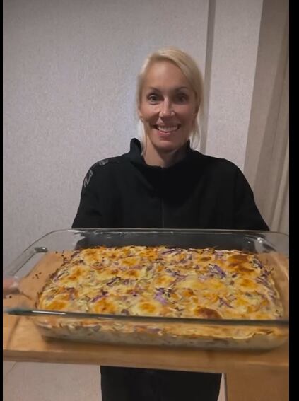 Ingrid Grudke mostró su receta saludable de pastel de verduras multicolor