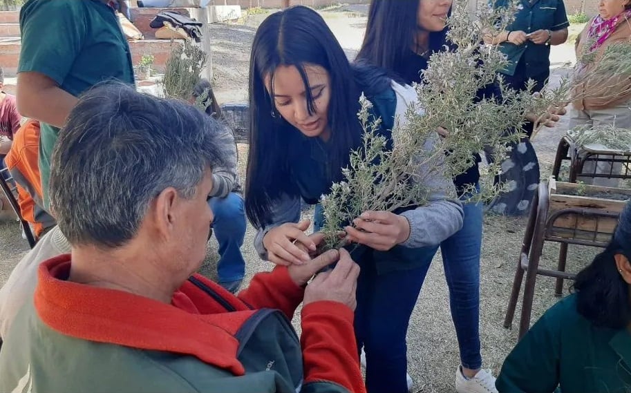 Estudiantes no vidente y emprendedores en San Juan.