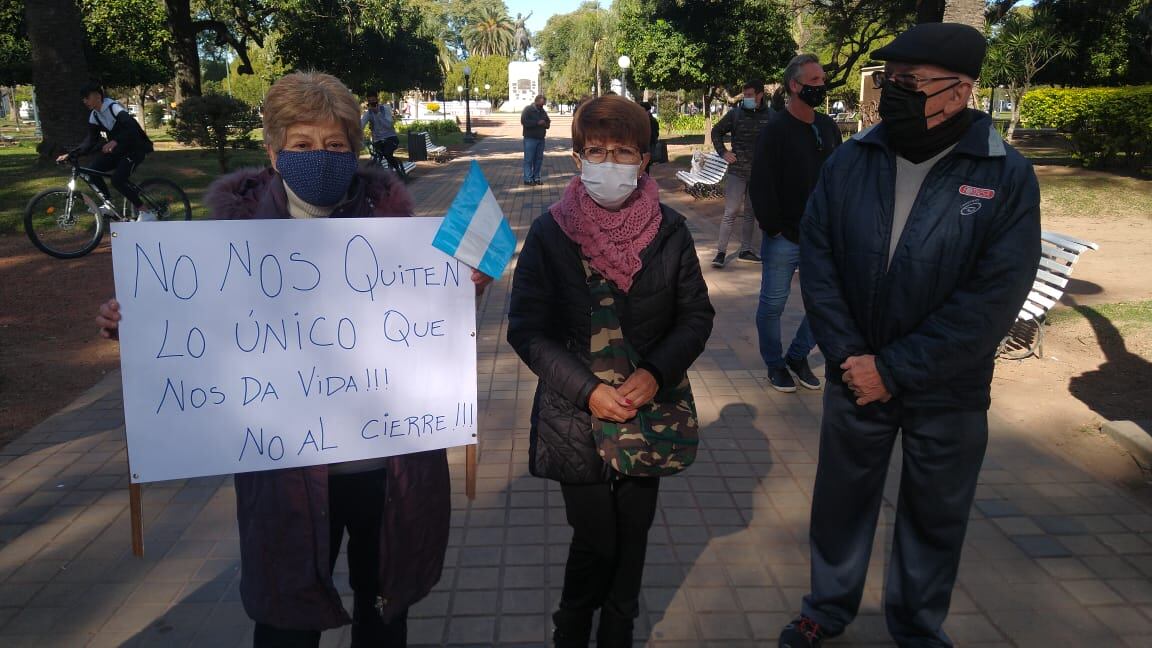 Manifestación de clubes y gimnasios pidiendo la reapertura de la actividad