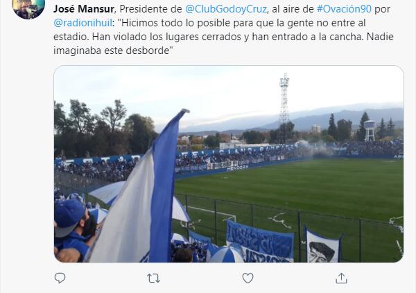 Declaraciones del presidente José Mansur.