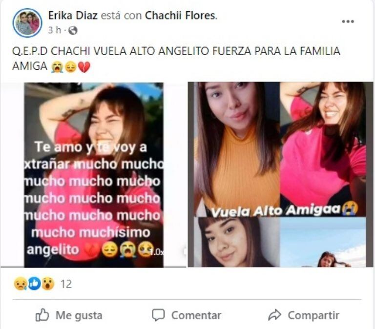 Las redes se llenaron de mensajes de dolor por la partida de Sasha Flores.