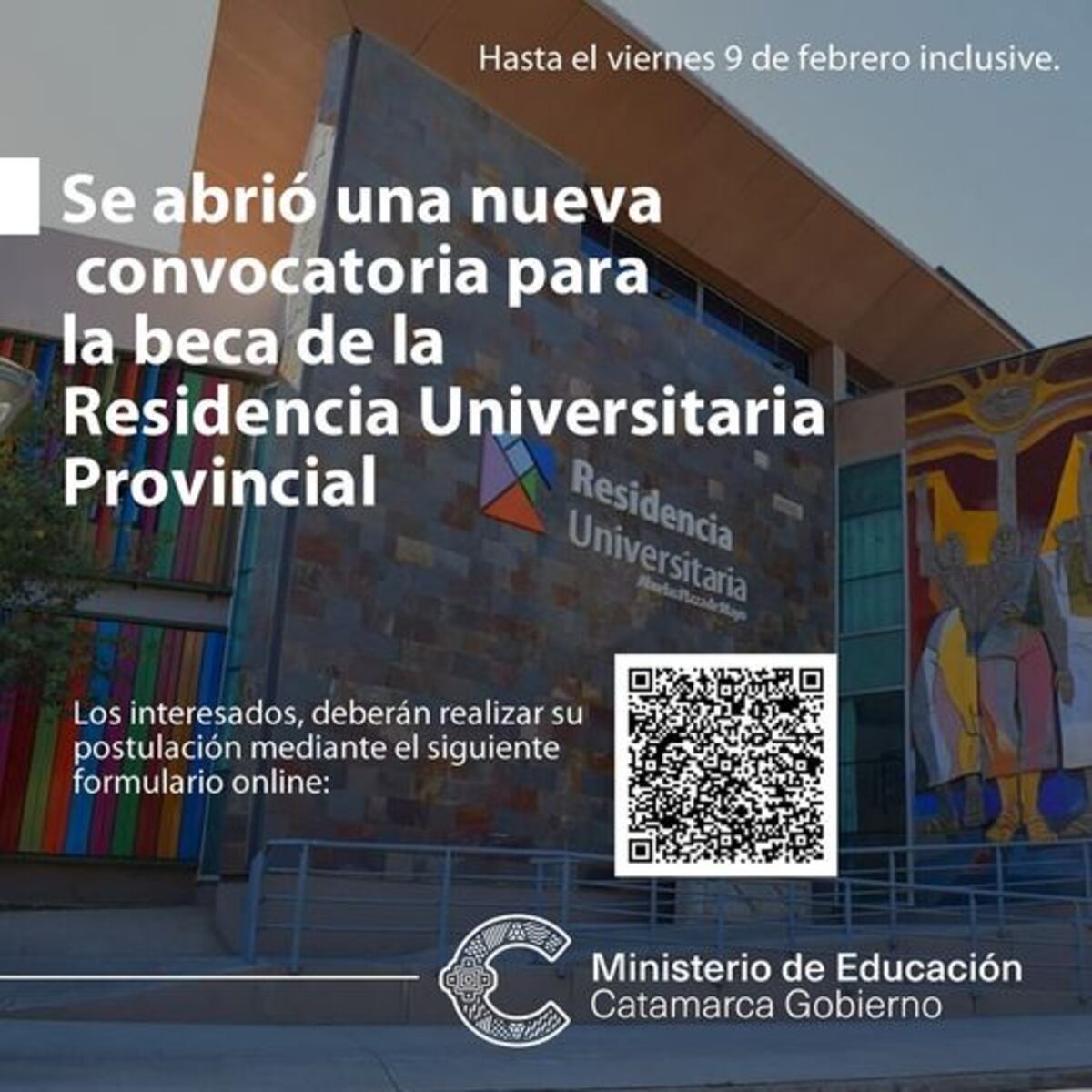 Inicia la preinscripción para las Becas de la Residencia Universitaria Provincial 2024