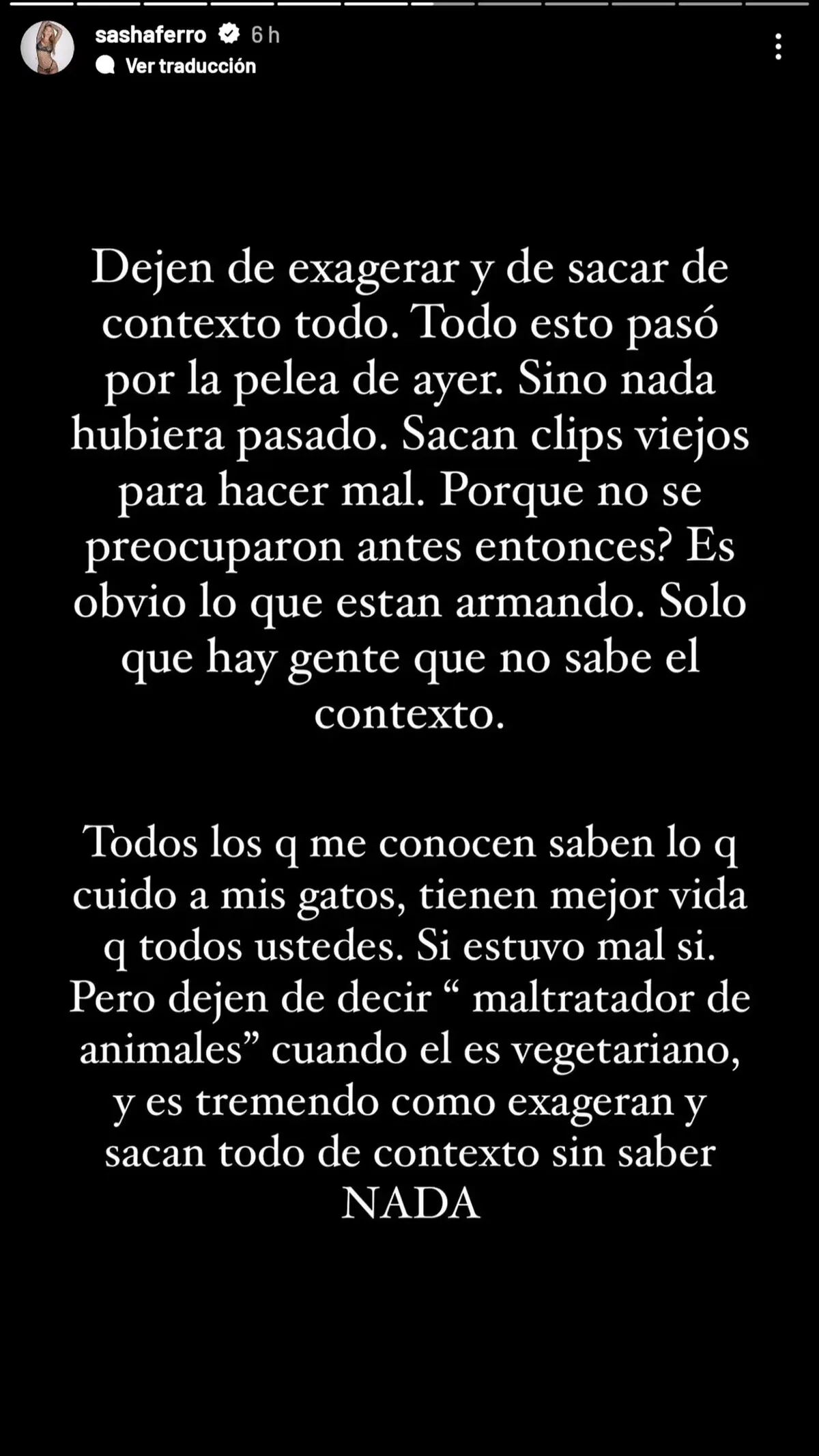 Sasha Ferro defendió a su novio de las acusaciones que recibió. Gentileza: Clarín.