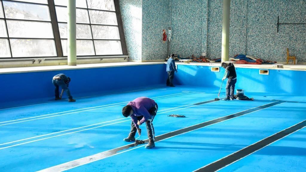 Ushuaia: avanzan los trabajos de remodelación en los natatorios del Polo Deportivo