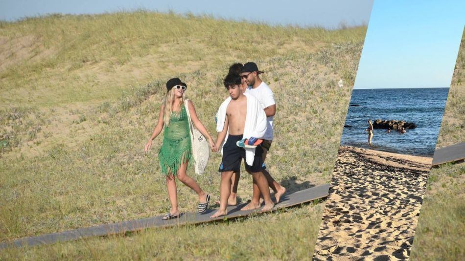 Sergio Agüero vacacionó con su novia e hijo en Punta del Este y sorprendieron con sus atuendos.