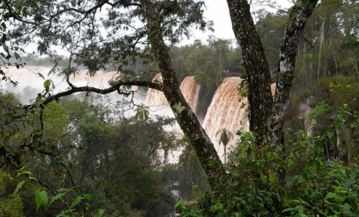 Por la crecida del río Iguazú, cierran temporalmente el circuito de la Garganta del Diablo