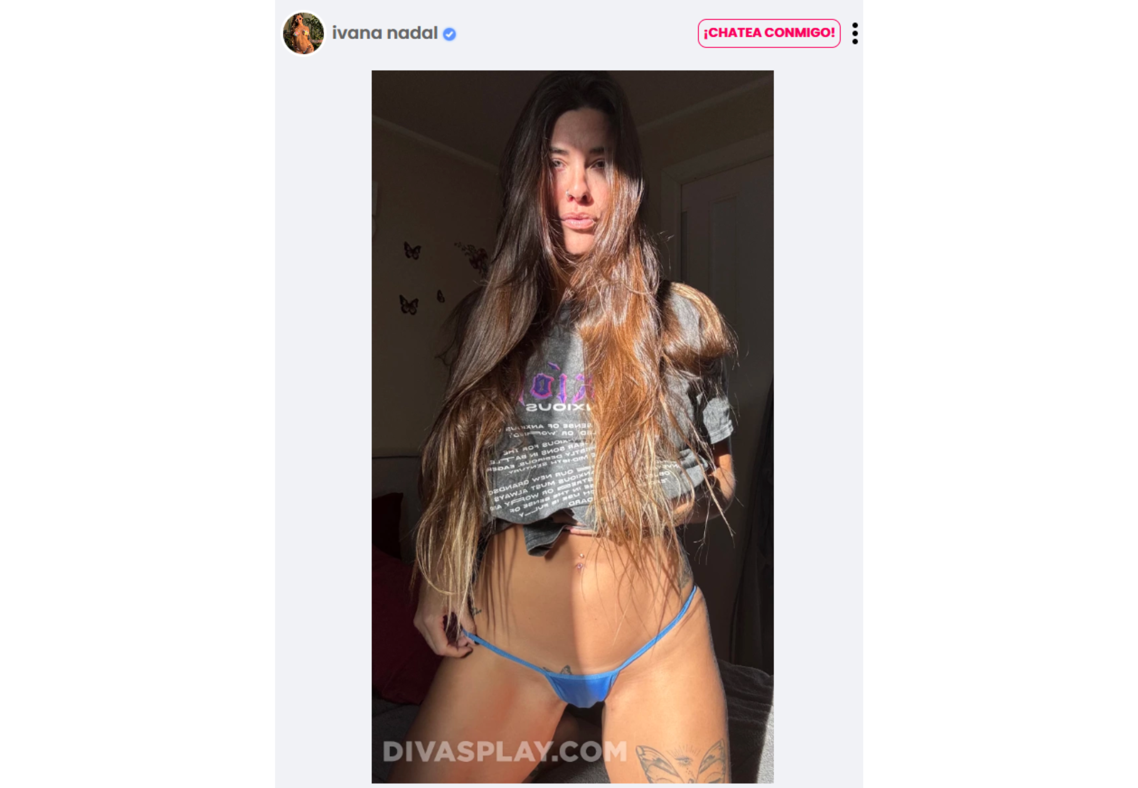 El tipo de contenido que Ivana comparte en Divas Play.