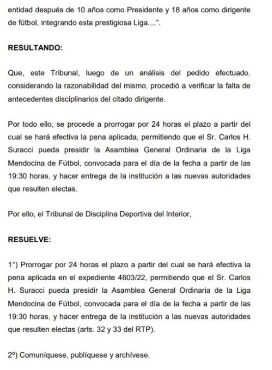 Autorización del Consejo Federal de AFA.