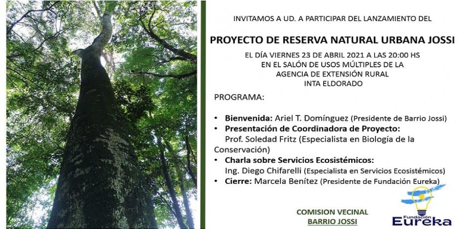 Lanzan el “Proyecto de la Reserva Natural Urbana Jossi” en Eldorado