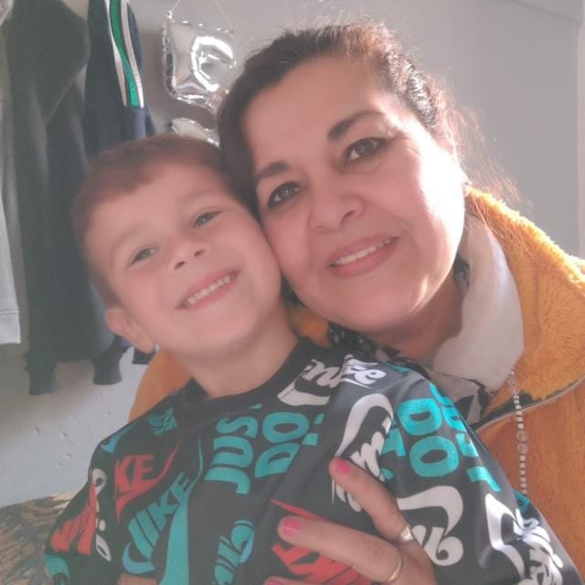 La última foto de Lucio Dupuy con su abuela, Silvia Gómez.