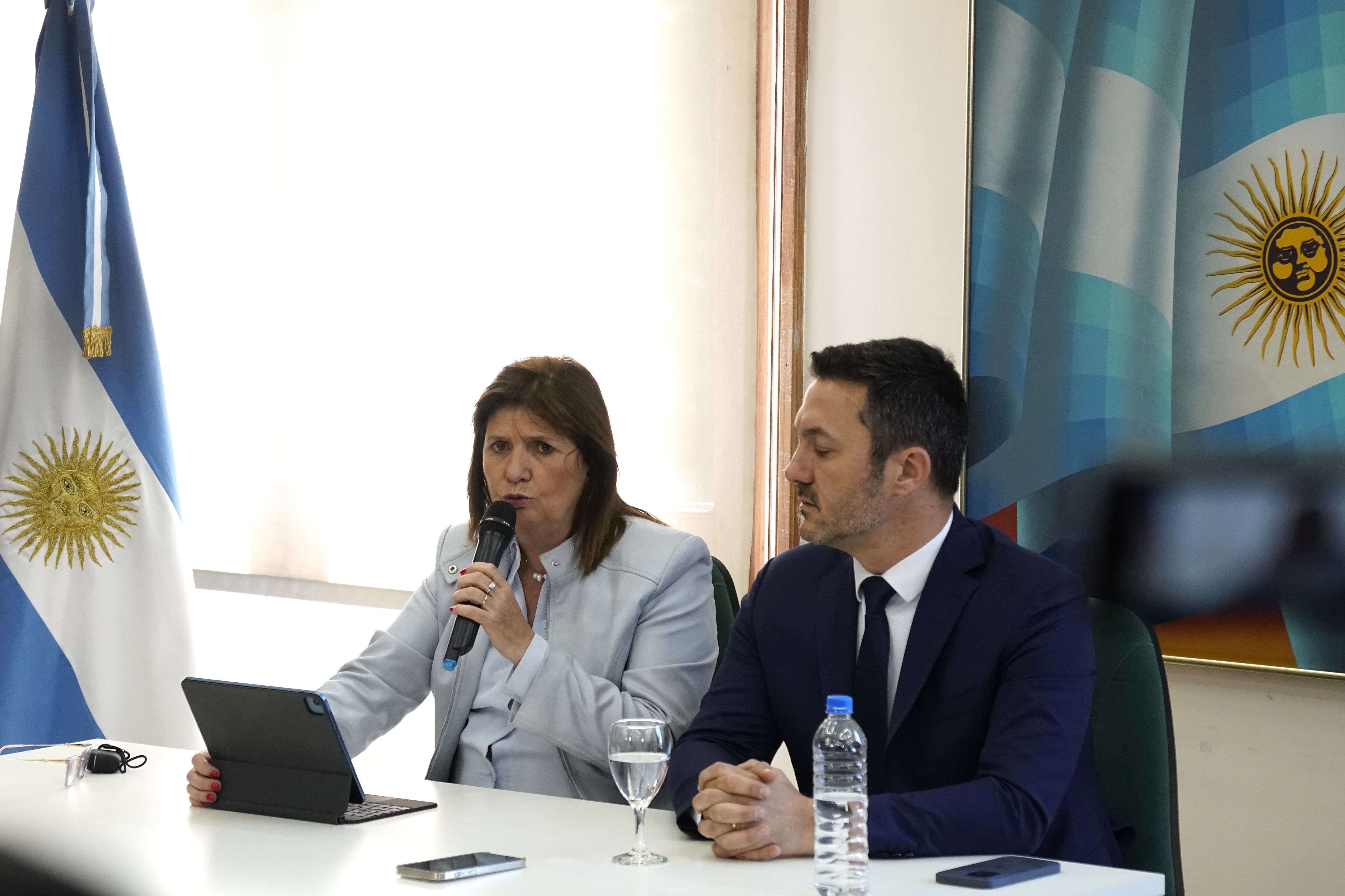 La conferencia de prensa de Patricia Bullrich.