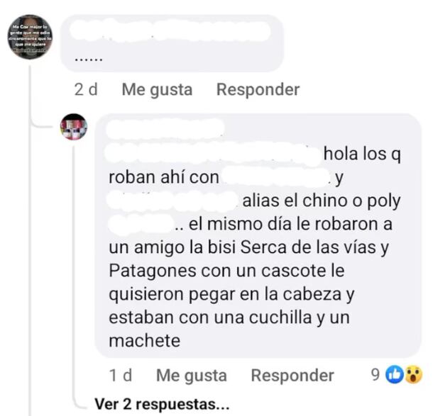 Los mensajes que apuntan a los sospechosos del crimen en Florencio Varela.