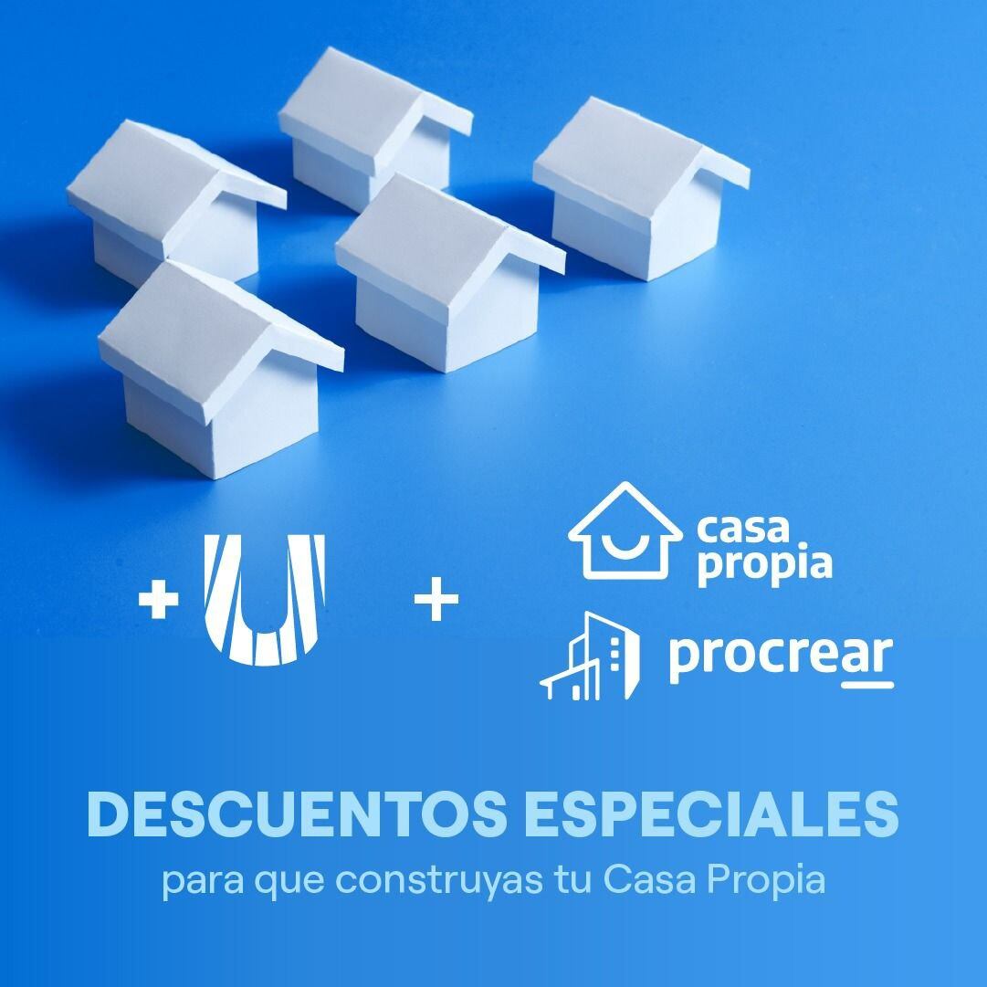 Con la Tarjeta +U habrá descuentos en materiales de construcción para los créditos Casa Propia