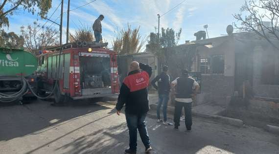 Se incendió la casa de dos jubilados en Las Heras