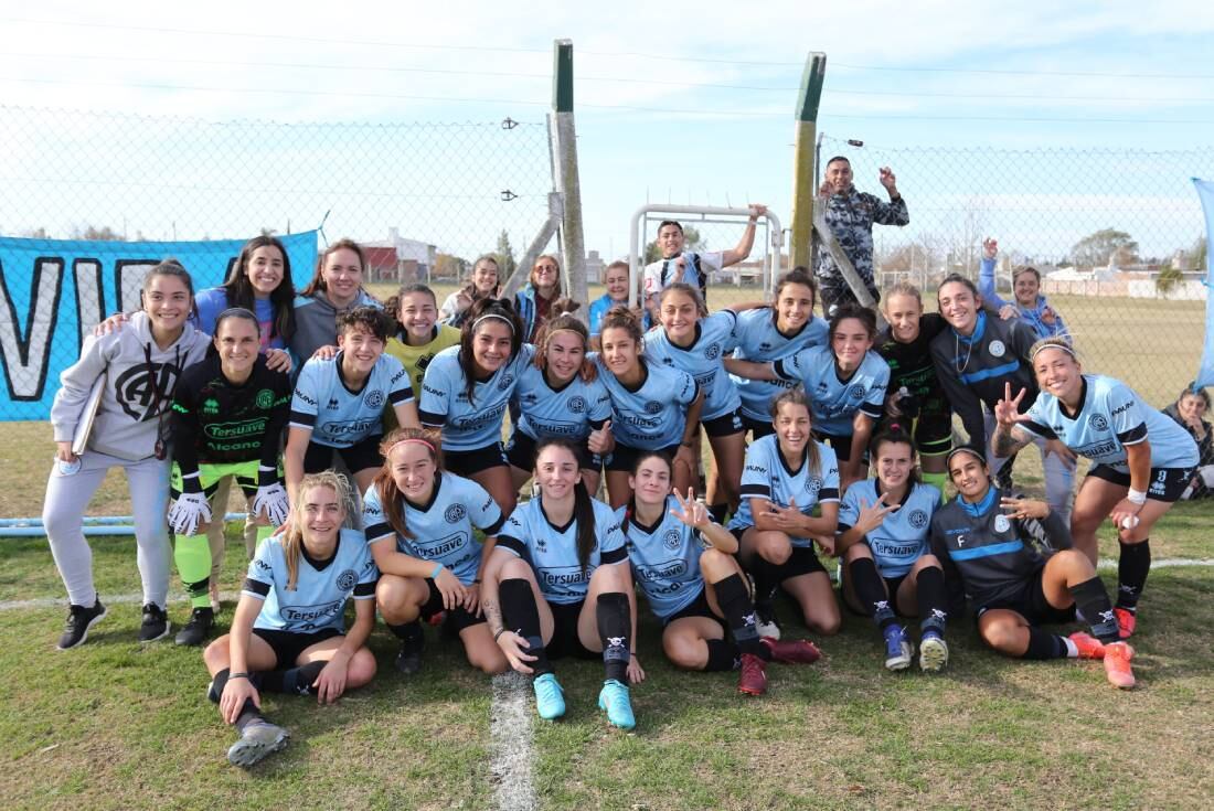 Belgrano celebra el triunfo ante Sarmiento (Prensa CAB)