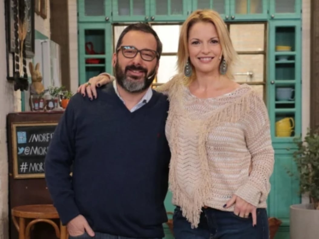 Gerardo Rozín junto a Carina Zampini, una de sus compañeras de conducción.