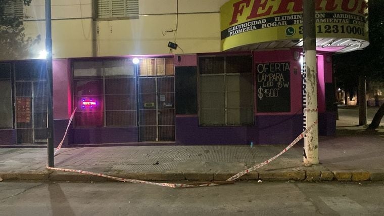 El lugar donde balearon a un Policía en Córdoba.