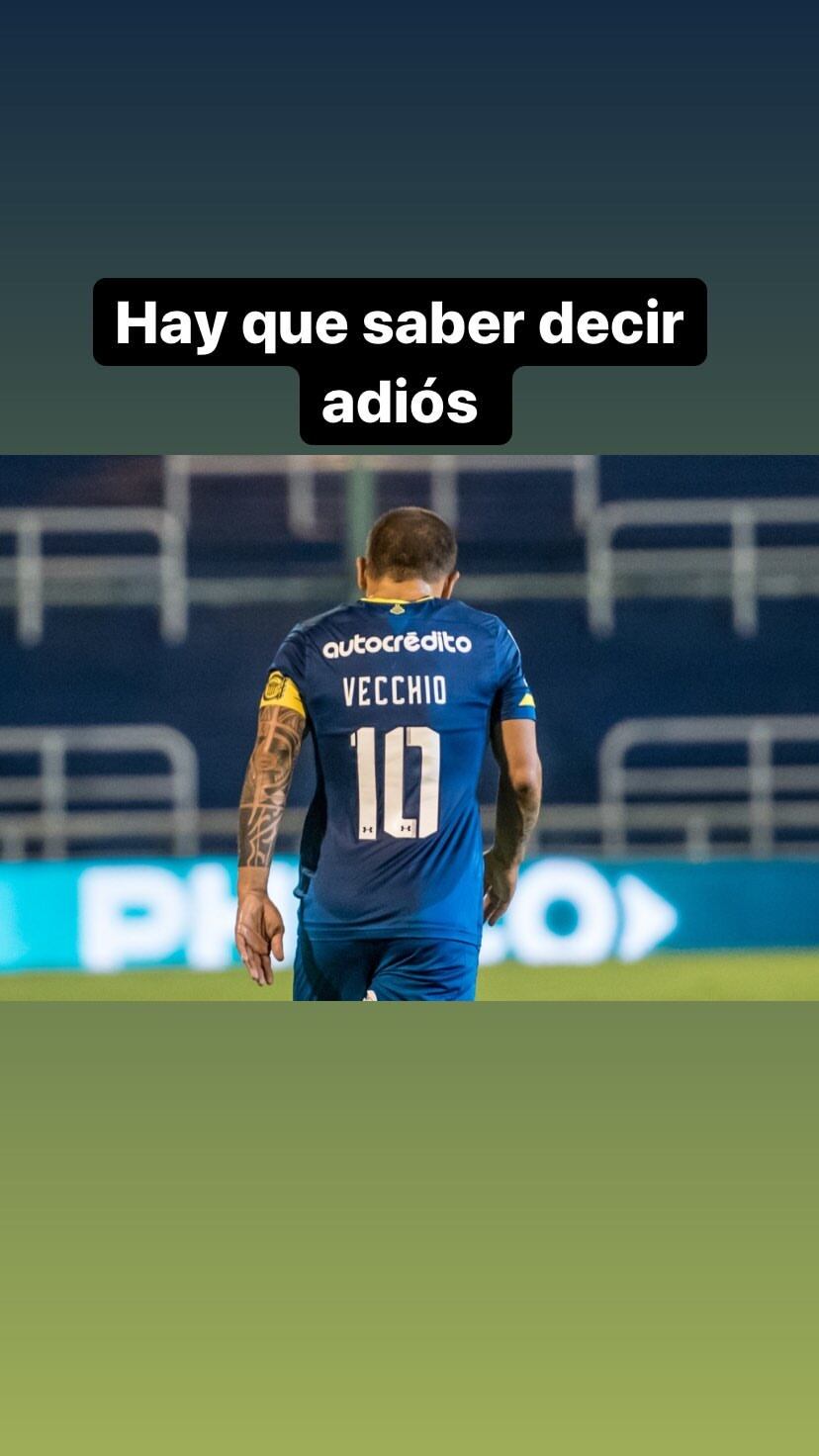 Emiliano Vecchio y una foto que pone en duda su continuidad en Rosario Central.