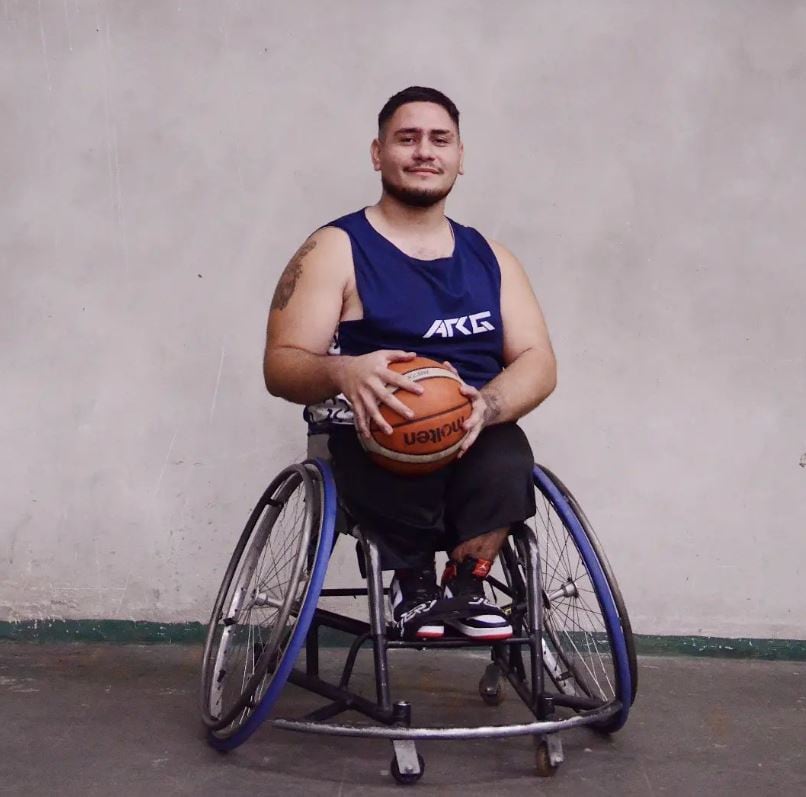 Brian Bordón, basquetbolista en silla de ruedas.