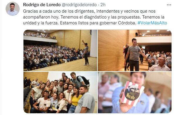 Rodrigo de Loredo se lanzó como candidato a gobernador de Córdoba.