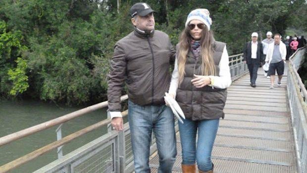 Jorge Rial y Loly Antoniale en las Cataratas (Foto: Misiones OnLine)