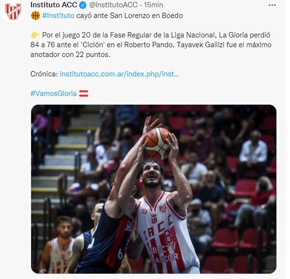 Instituto venía de racha en su gira. En un equilibrado partido con San Lorenzo, se quedó sin final.