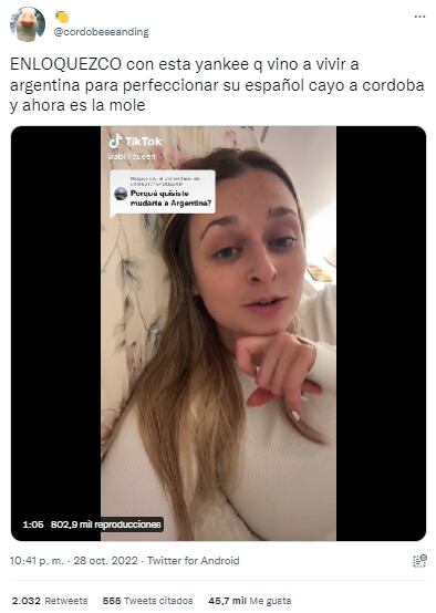 El video de Abigail King también es furor en Twitter.