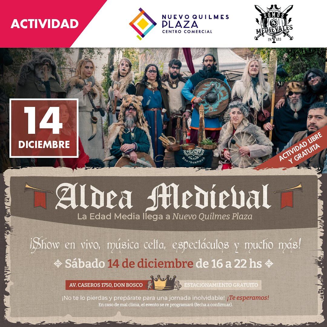 Se realizará una feria medieval en Quilmes.