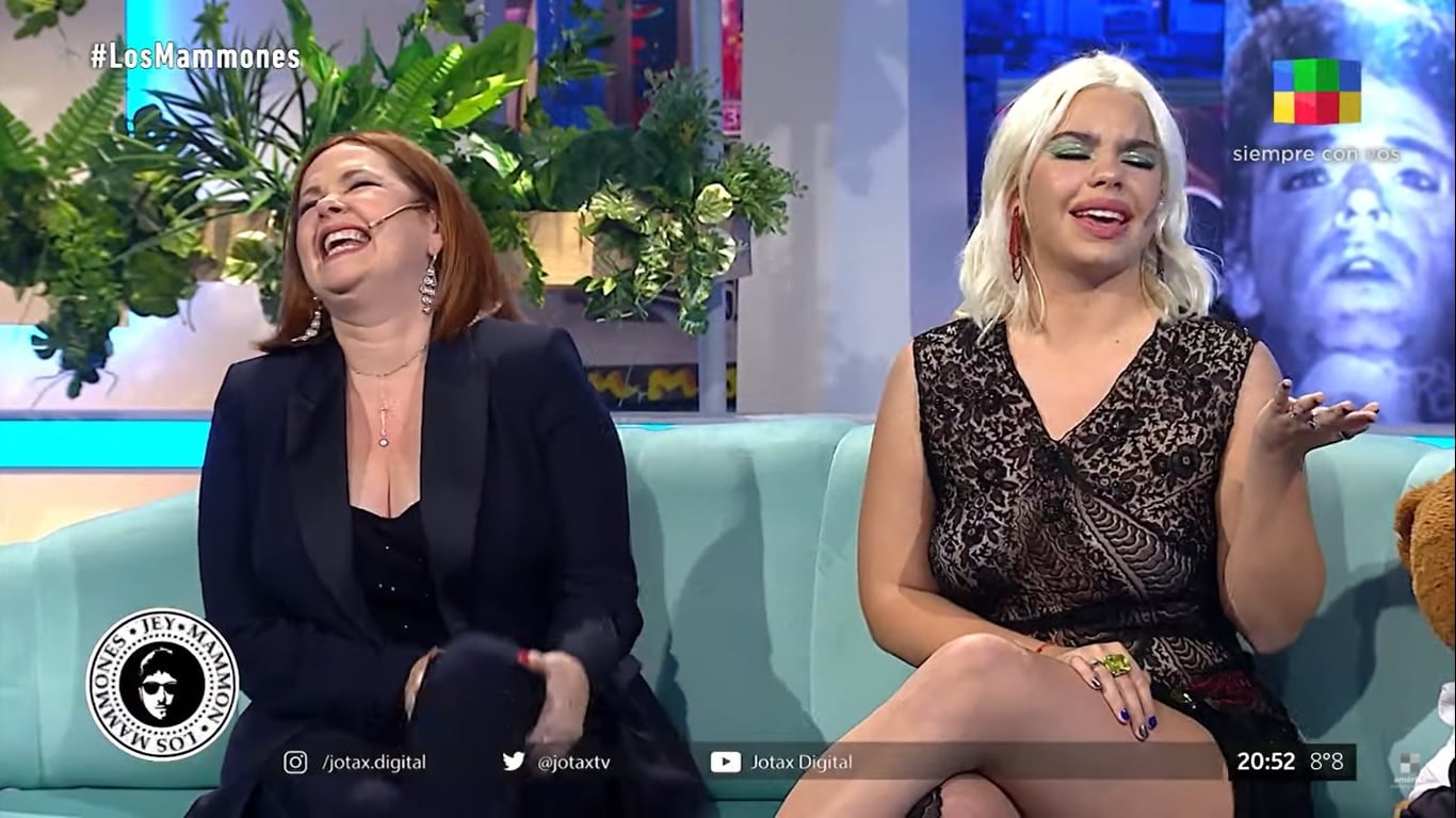 Anna Chiara y Andrea del Boca juntas en televisión.