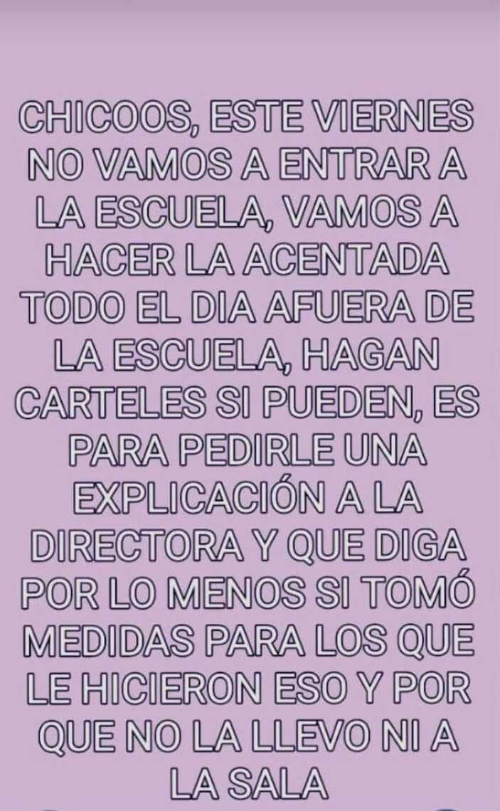 Imagen para convocatoria del día viernes 1 de abril por parte de los estudiantes del colegio.