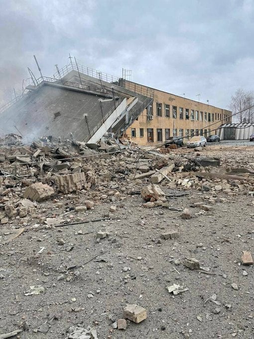 Así quedó el aeropuerto de Vínnytsia tras el bombardeo. 