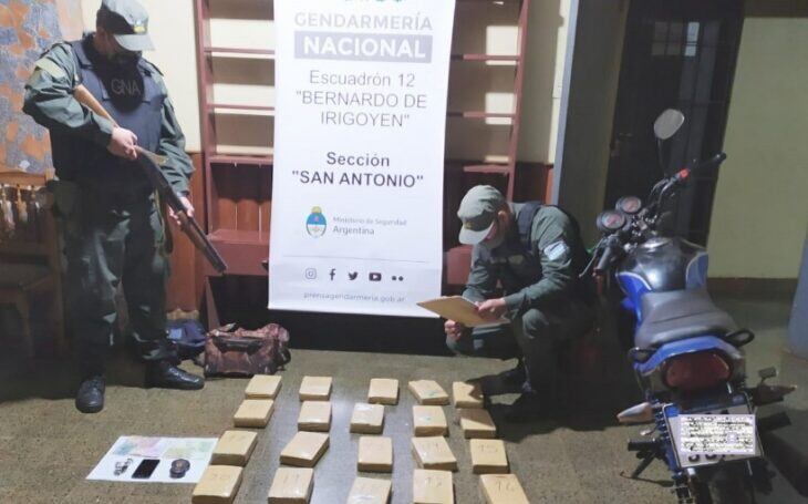 Incautaron más de 27 kilos de marihuana en San Antonio