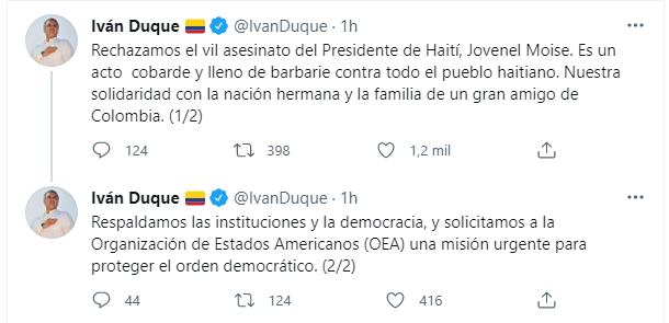 Representantes mundiales condenan el asesinato del presidente de Haití, Jovenel Moise