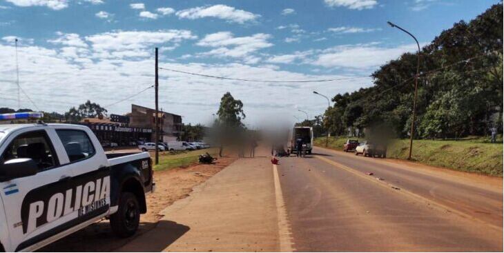 Oberá: accidente vial dejó como saldo una mujer herida. Policía de Misiones