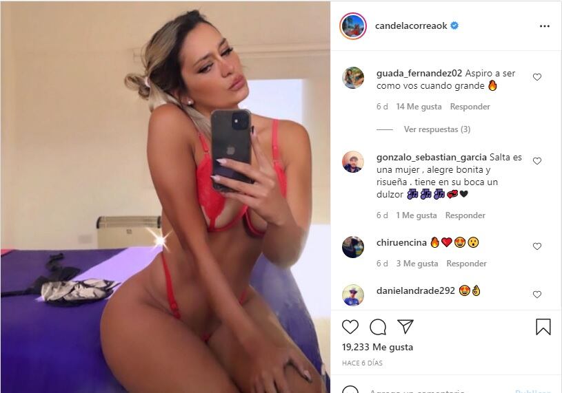 Cande Correa reflexionó sobre la vida en sus redes sociales.