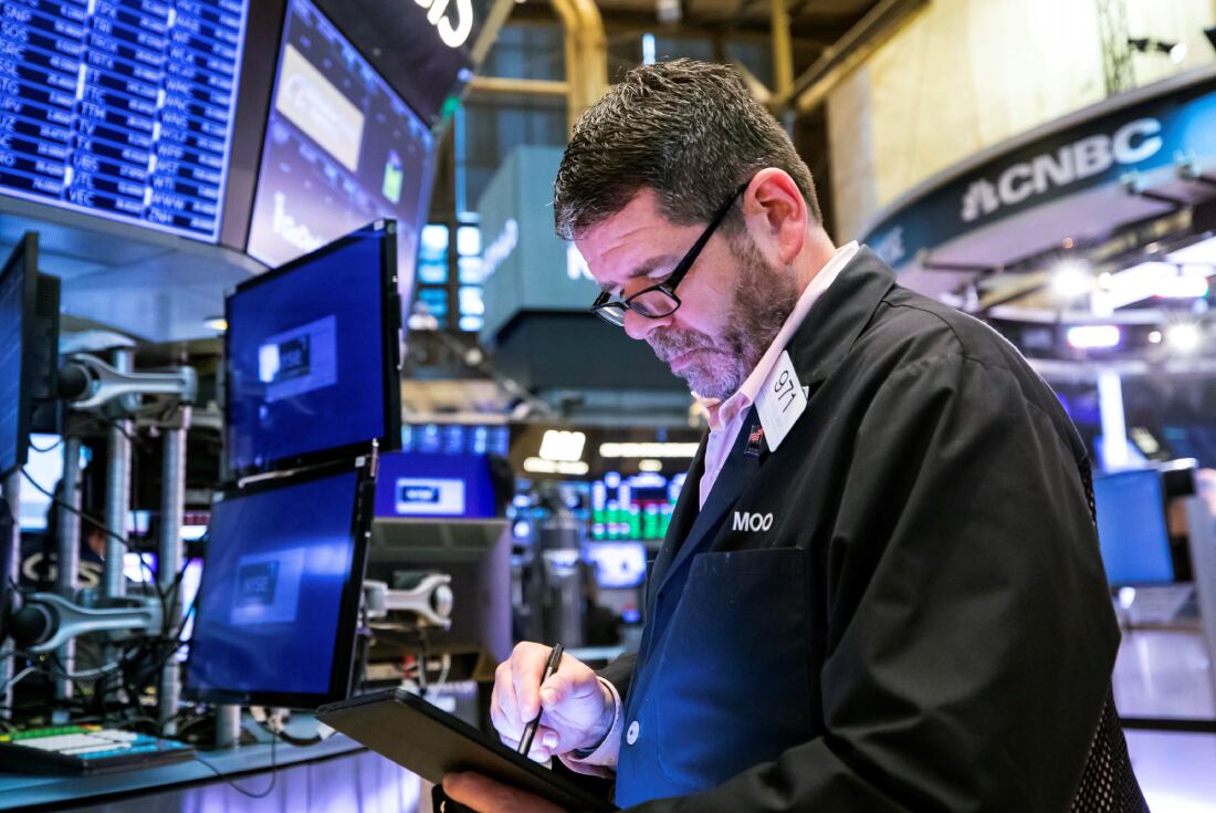 La bolsa porteña en Wall Street también se vio afectada, bajando 1,19%. Foto: AP.