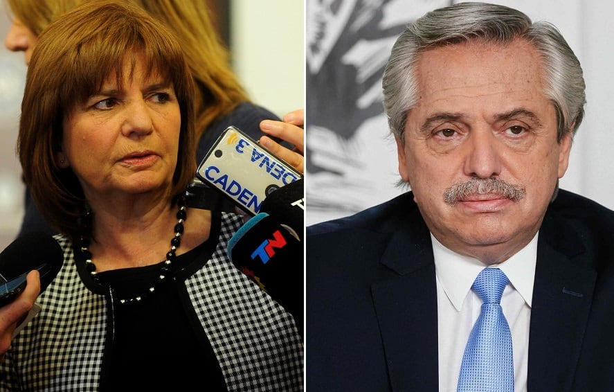 Patricia Bullrich y Alberto Fernández