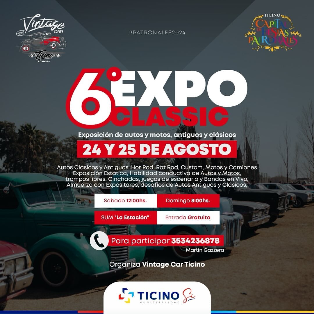 Una fiesta con entrada gratis, exposición de autos clásicos y música en vivo.