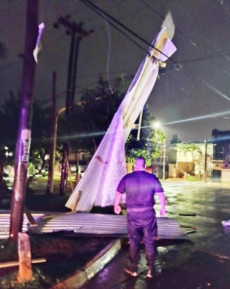 El temporal en Posadas registró serios inconvenientes y daños