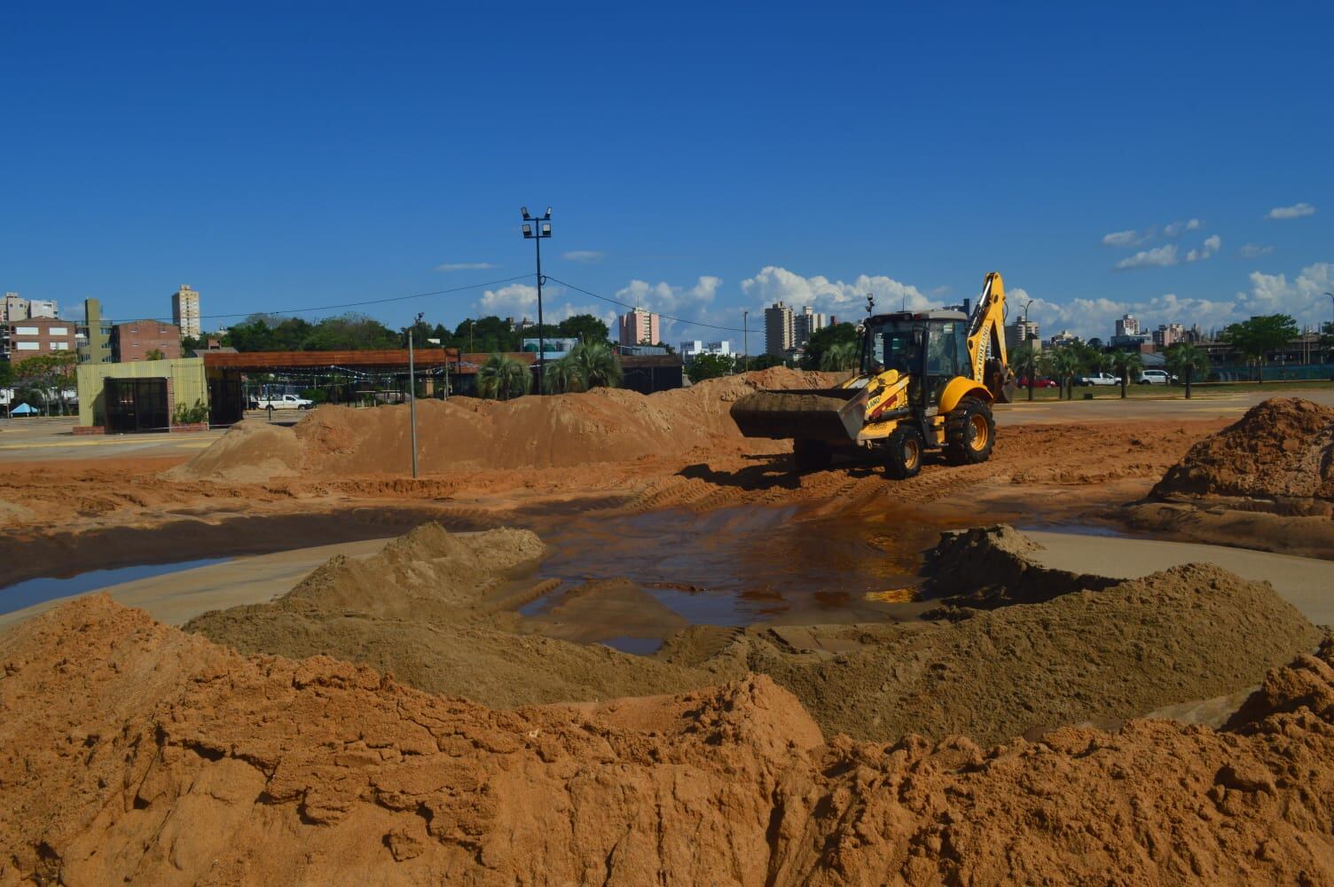 Obras en las playas posadeñas