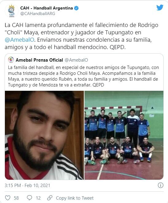 Handball Argentina junto a Rodrigo Maya.